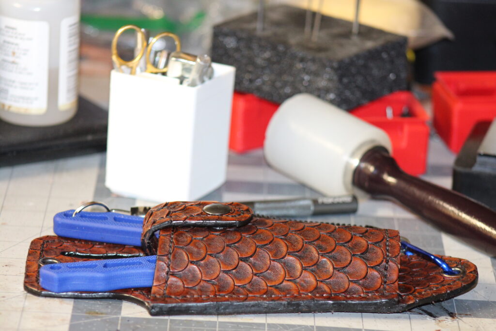 Big Red Fishing Pliers Sheath McLeod Leather Works